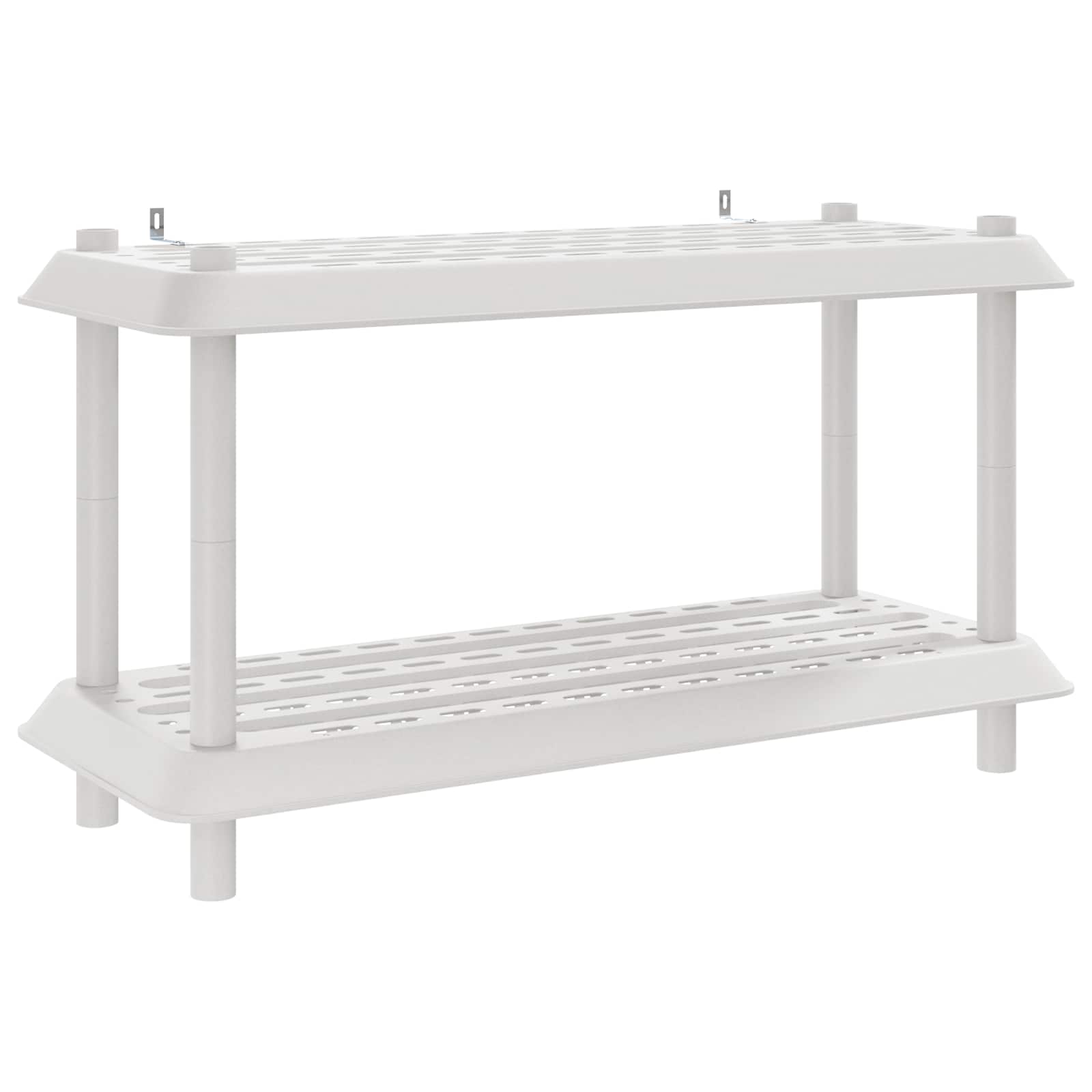 vidaXL Shelving Unit 2-Tier 100 x 40 x 55.5 cm PP White