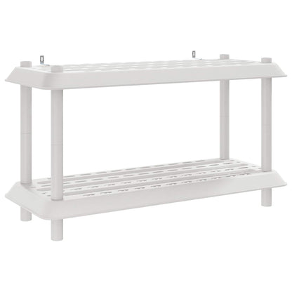vidaXL Shelving Unit 2-Tier 100 x 40 x 55.5 cm PP White