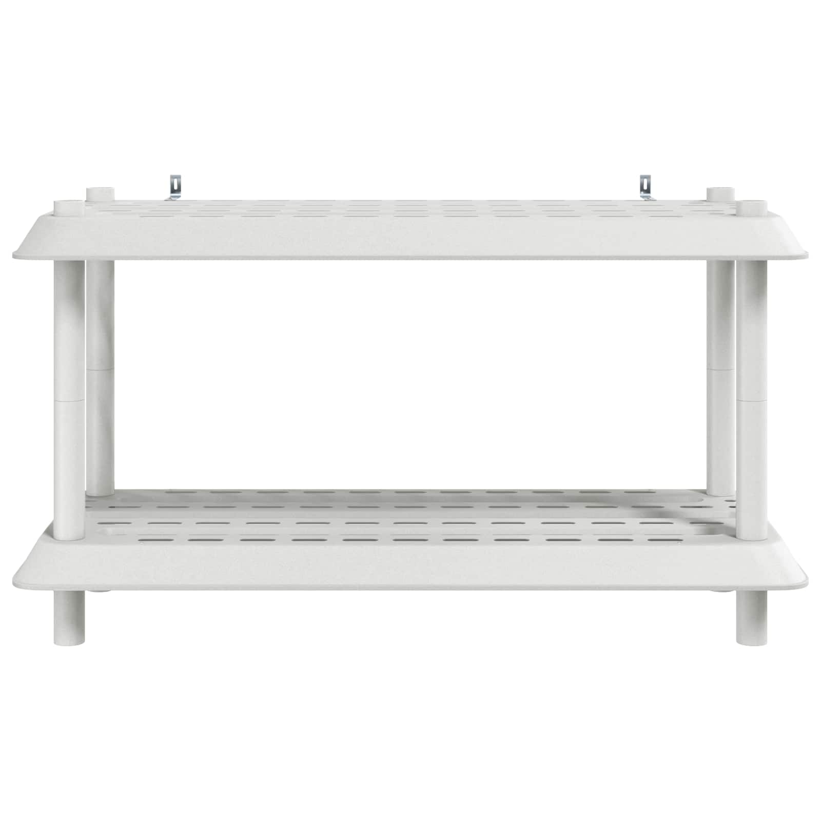 vidaXL Shelving Unit 2-Tier 100 x 40 x 55.5 cm PP White