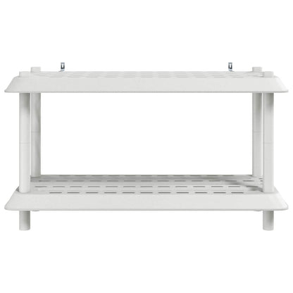 vidaXL Shelving Unit 2-Tier 100 x 40 x 55.5 cm PP White