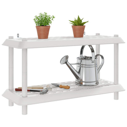 vidaXL Shelving Unit 2-Tier 100 x 40 x 55.5 cm PP White