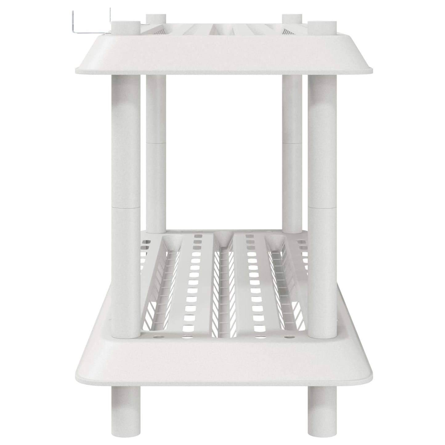 vidaXL Shelving Unit 2-Tier 100 x 40 x 55.5 cm PP White