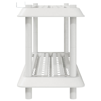 vidaXL Shelving Unit 2-Tier 100 x 40 x 55.5 cm PP White