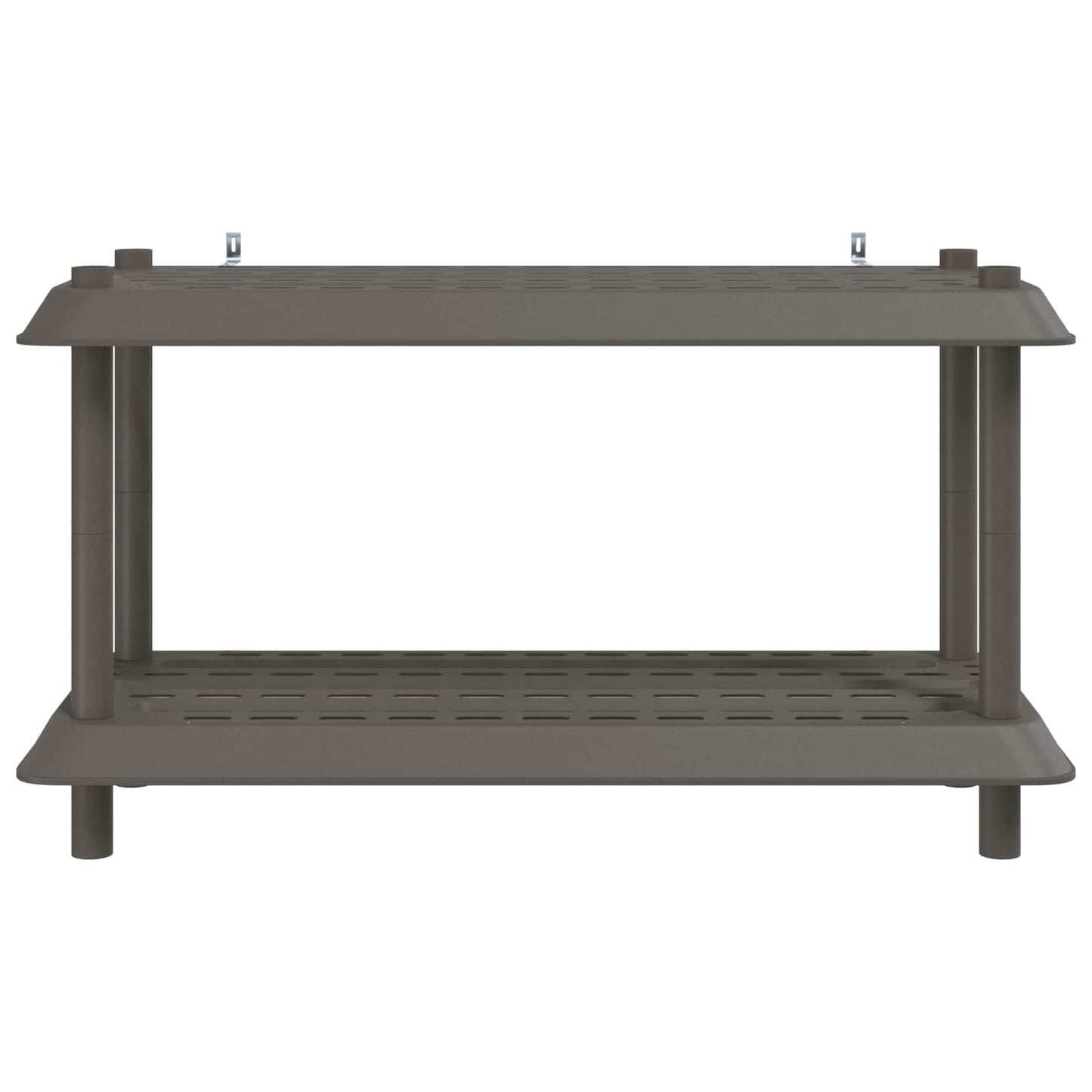 vidaXL Shelving Unit 2-Tier 100 x 40 x 55.5 cm PP Light Grey