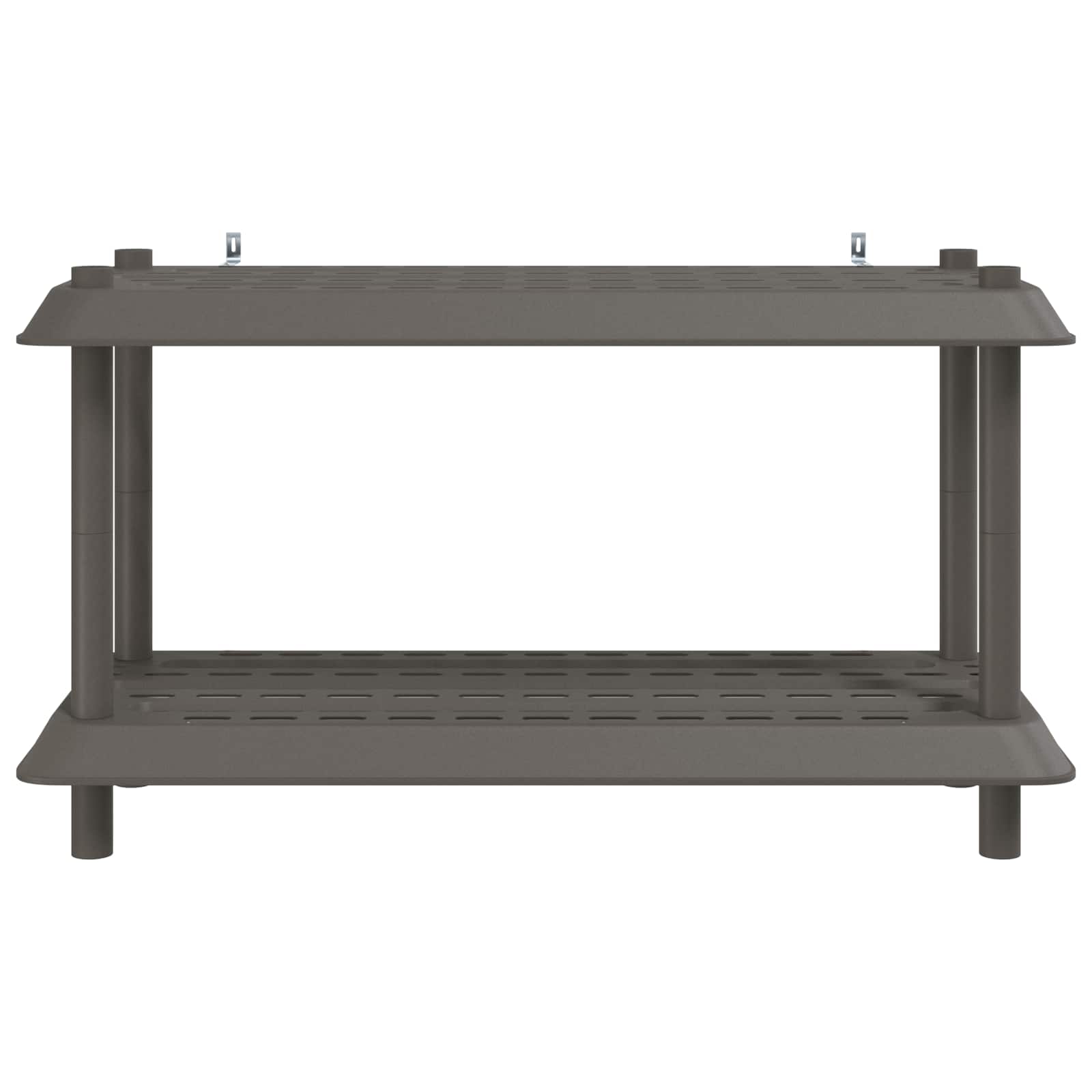 vidaXL Shelving Unit 2-Tier 100 x 40 x 55.5 cm PP Light Grey