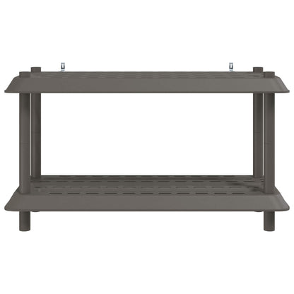 vidaXL Shelving Unit 2-Tier 100 x 40 x 55.5 cm PP Light Grey