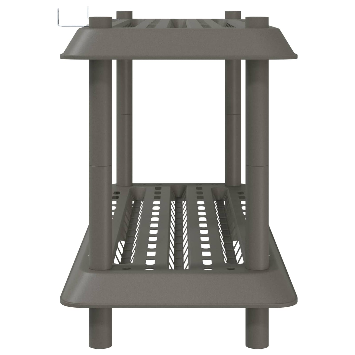 vidaXL Shelving Unit 2-Tier 100 x 40 x 55.5 cm PP Light Grey