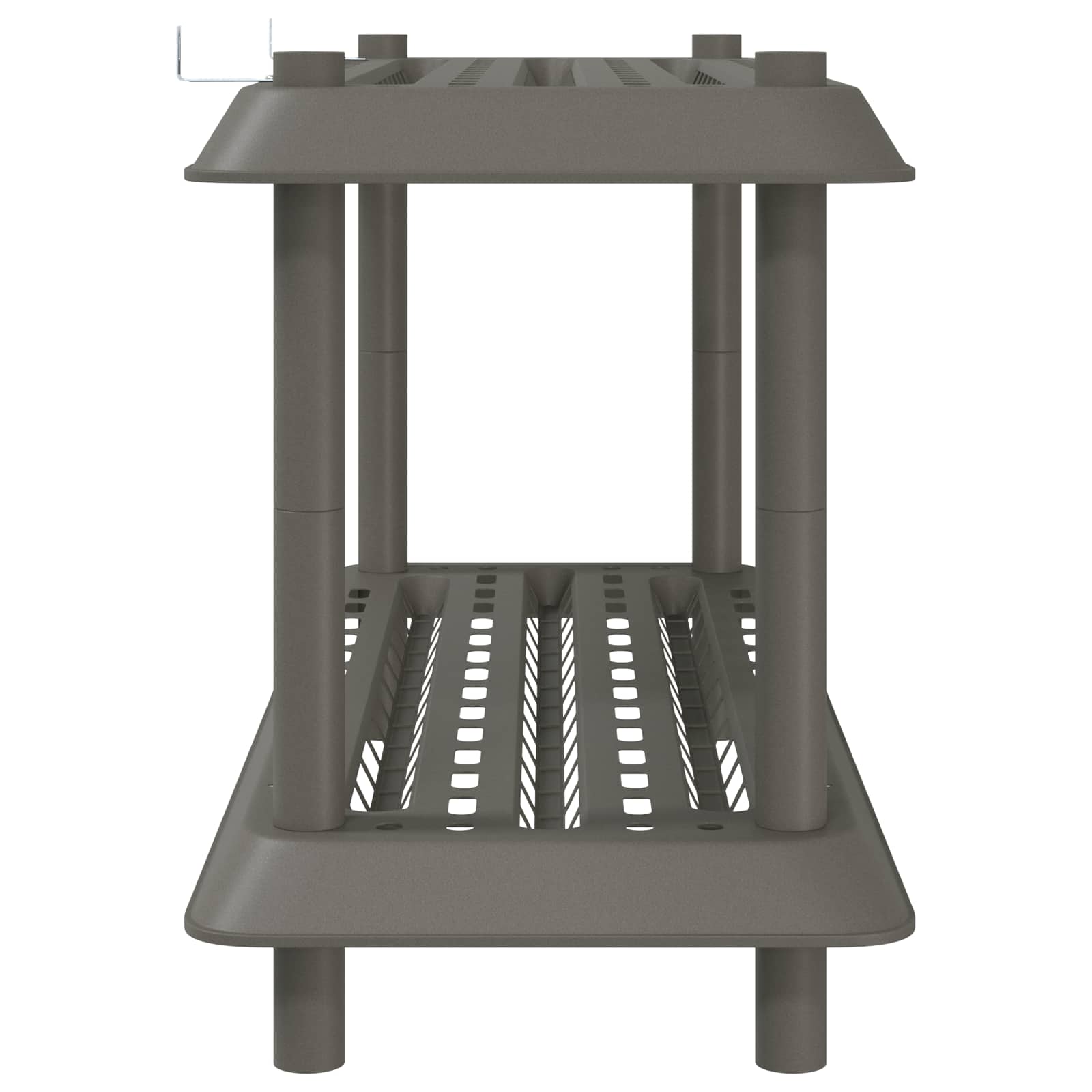vidaXL Shelving Unit 2-Tier 100 x 40 x 55.5 cm PP Light Grey