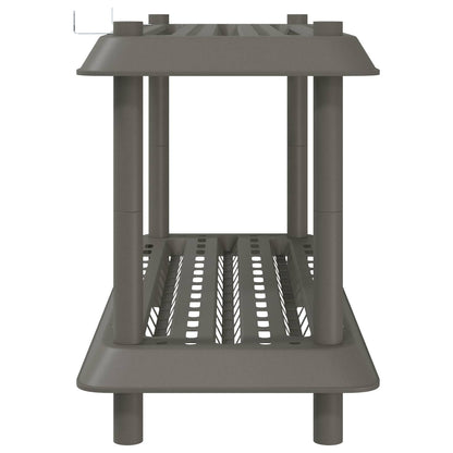 vidaXL Shelving Unit 2-Tier 100 x 40 x 55.5 cm PP Light Grey