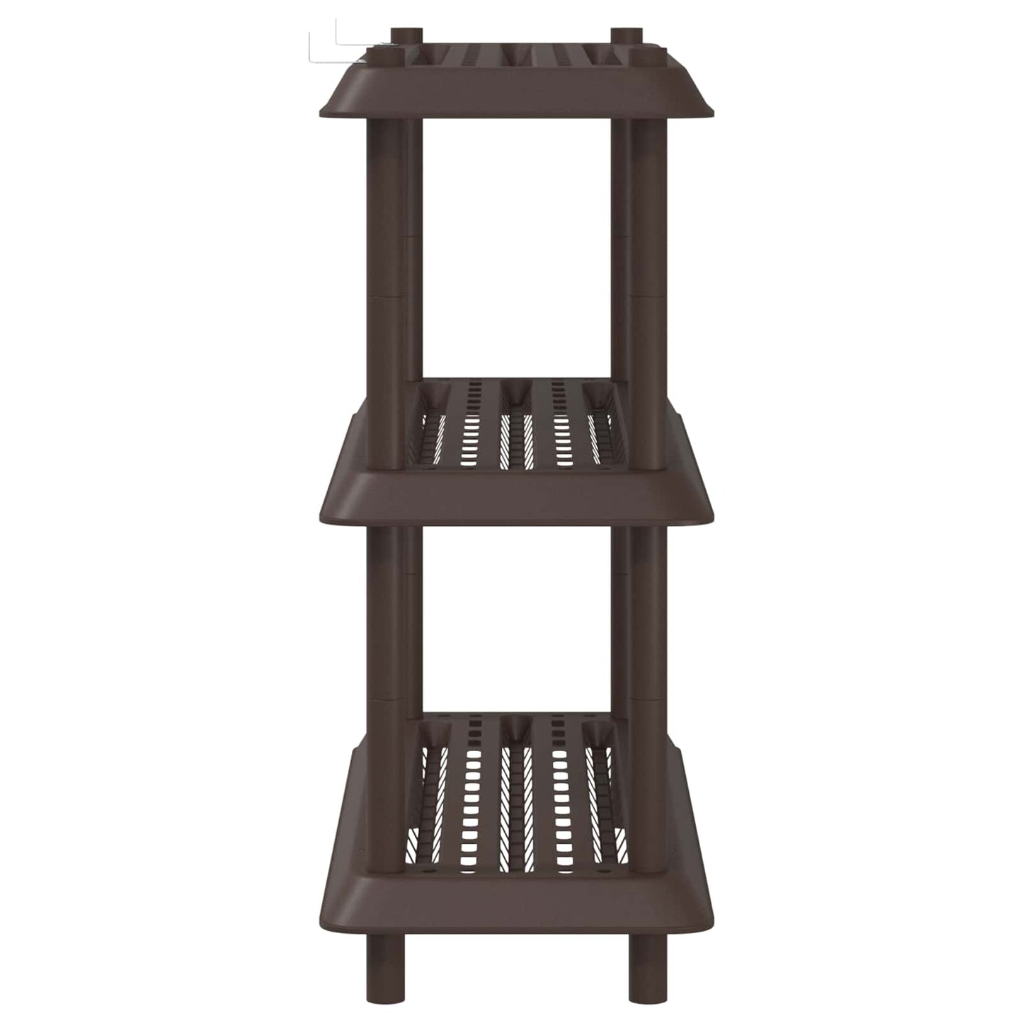 vidaXL Shelving Unit 3-Tier 100 x 40 x 96 cm PP Brown