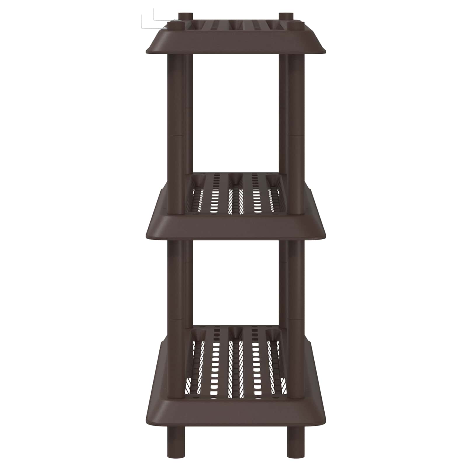 vidaXL Shelving Unit 3-Tier 100 x 40 x 96 cm PP Brown