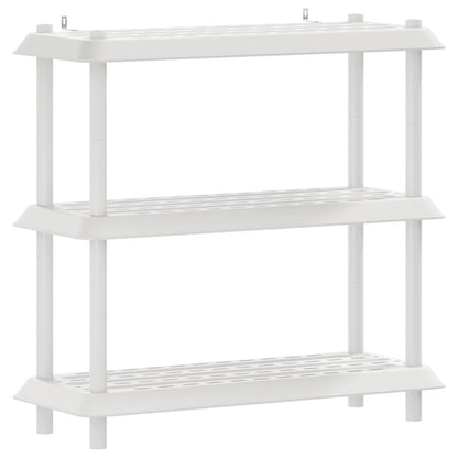 vidaXL Shelving Unit 3-Tier 100 x 40 x 96 cm PP White