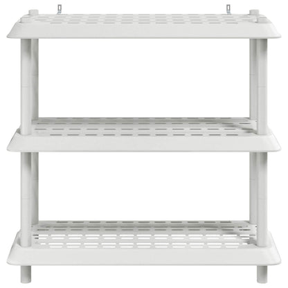 vidaXL Shelving Unit 3-Tier 100 x 40 x 96 cm PP White