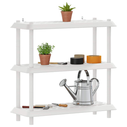 vidaXL Shelving Unit 3-Tier 100 x 40 x 96 cm PP White