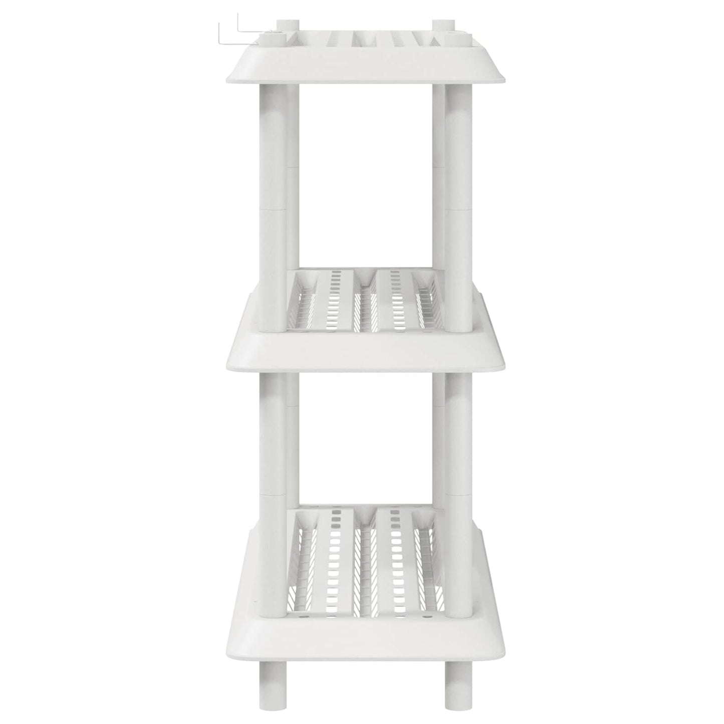 vidaXL Shelving Unit 3-Tier 100 x 40 x 96 cm PP White