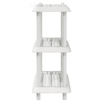 vidaXL Shelving Unit 3-Tier 100 x 40 x 96 cm PP White