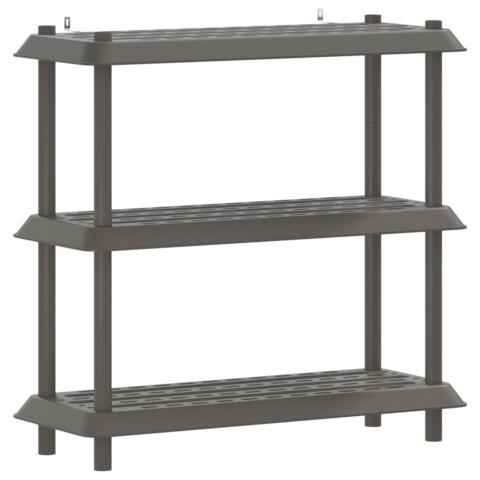 vidaXL Shelving Unit 3-Tier 100 x 40 x 96 cm PP Light Grey
