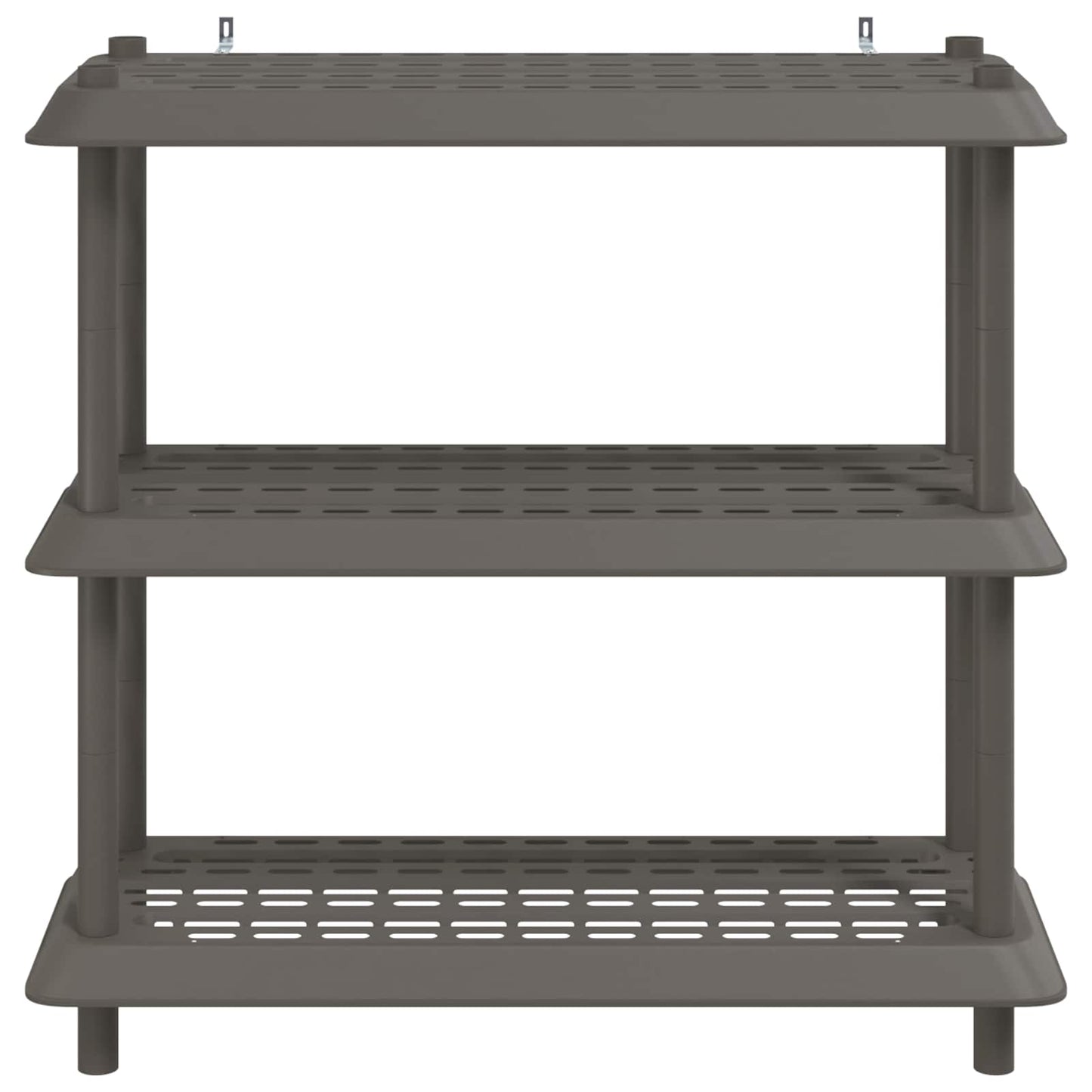 vidaXL Shelving Unit 3-Tier 100 x 40 x 96 cm PP Light Grey