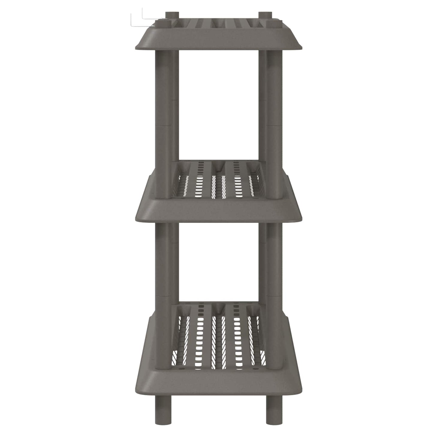 vidaXL Shelving Unit 3-Tier 100 x 40 x 96 cm PP Light Grey