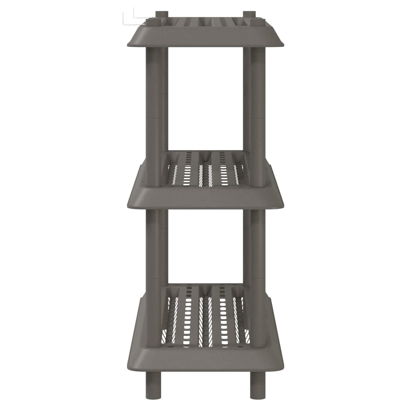 vidaXL Shelving Unit 3-Tier 100 x 40 x 96 cm PP Light Grey