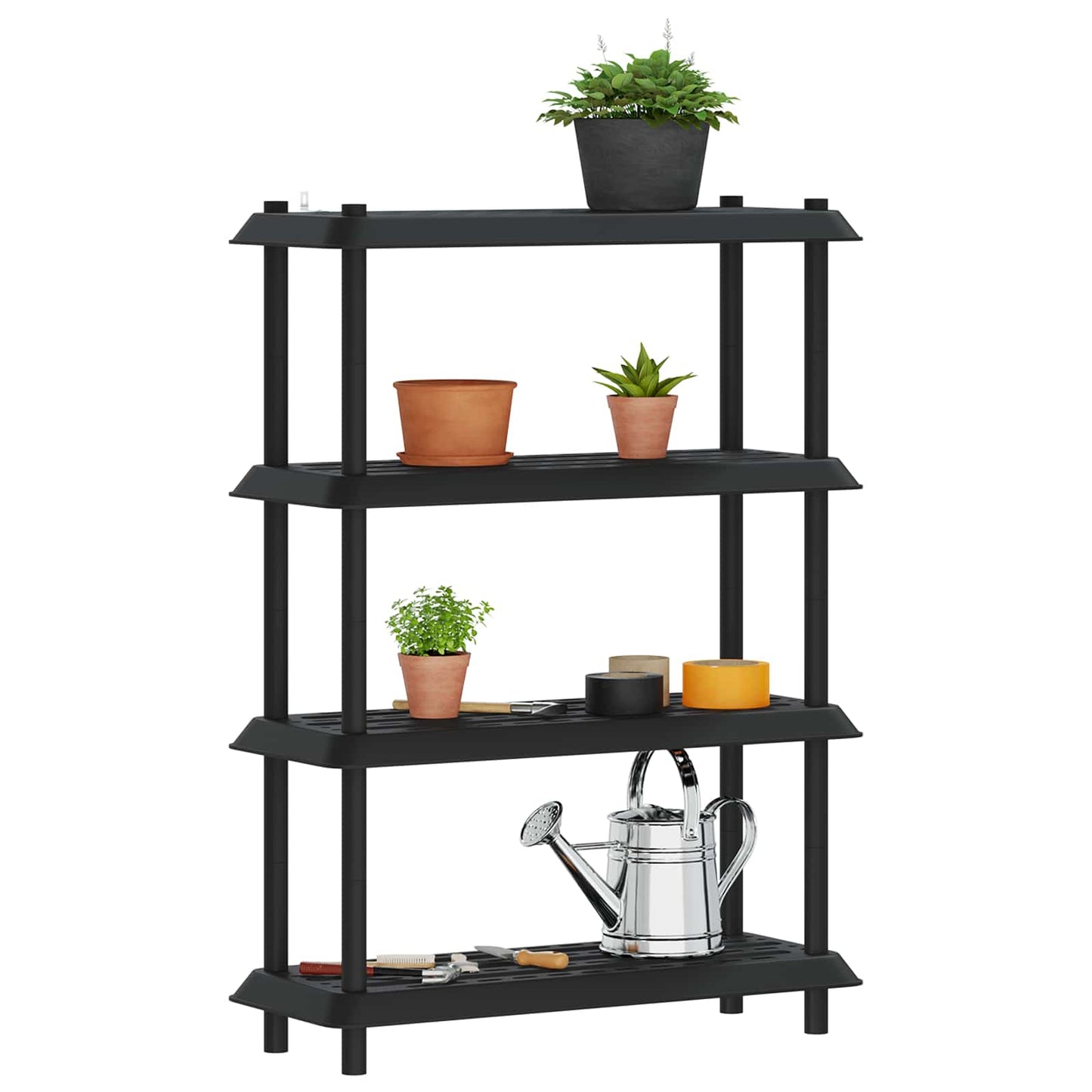 vidaXL Shelving Unit 4-Tier 100 x 40 x 136.5 cm PP Anthracite
