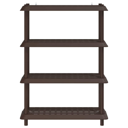 vidaXL Shelving Unit 4-Tier 100 x 40 x 136.5 cm PP Brown