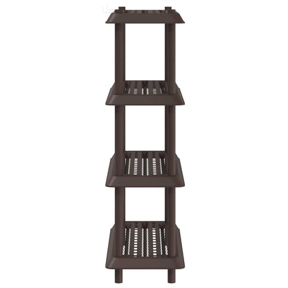 vidaXL Shelving Unit 4-Tier 100 x 40 x 136.5 cm PP Brown
