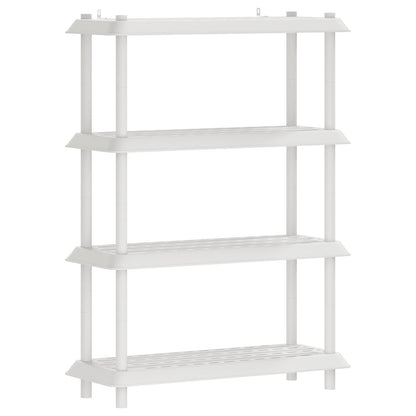 vidaXL Shelving Unit 4-Tier 100 x 40 x 136.5 cm PP White