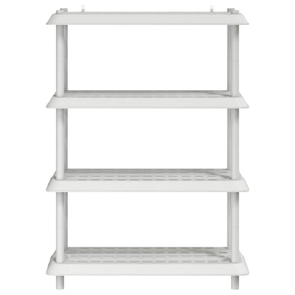 vidaXL Shelving Unit 4-Tier 100 x 40 x 136.5 cm PP White