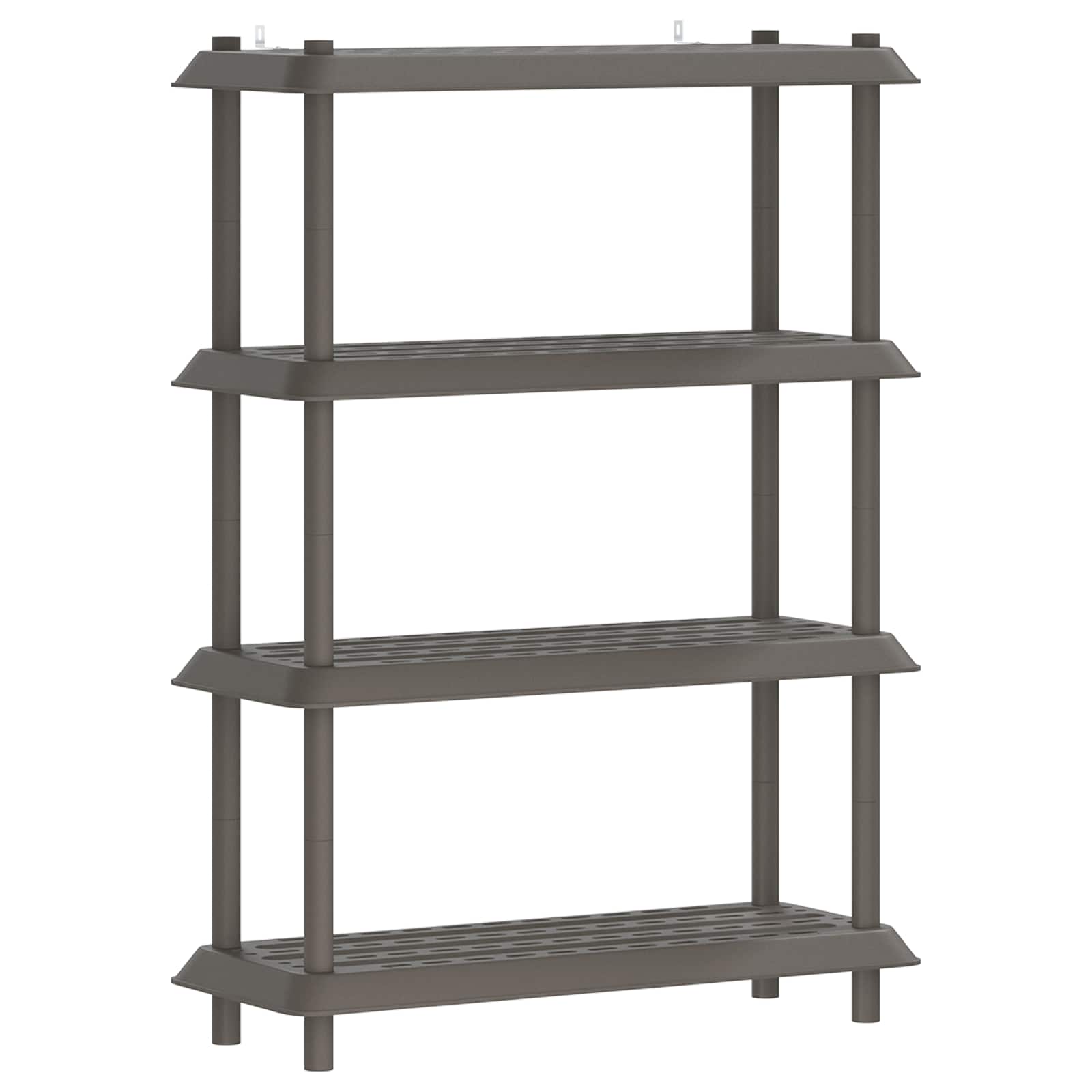 vidaXL Shelving Unit 4-Tier 100 x 40 x 136.5 cm PP Light Grey