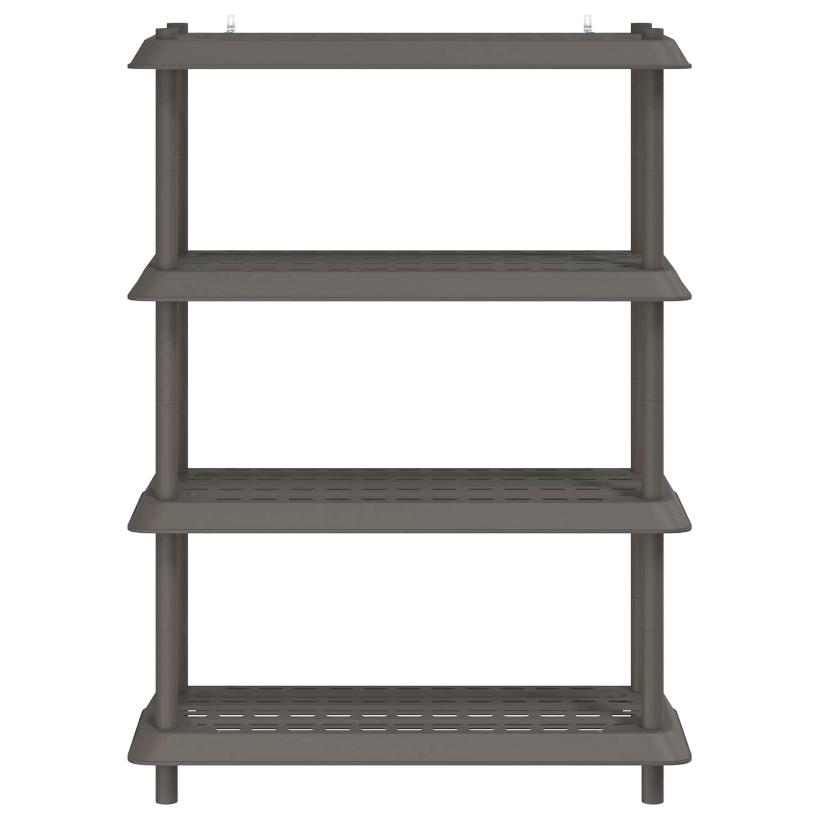 vidaXL Shelving Unit 4-Tier 100 x 40 x 136.5 cm PP Light Grey