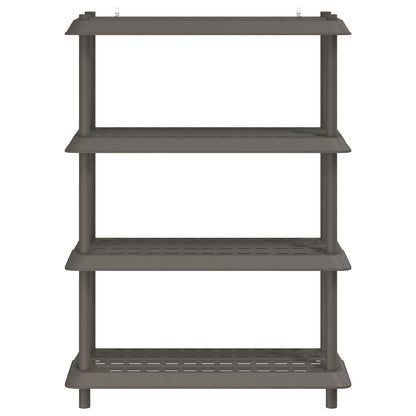 vidaXL Shelving Unit 4-Tier 100 x 40 x 136.5 cm PP Light Grey