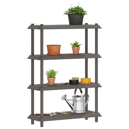 vidaXL Shelving Unit 4-Tier 100 x 40 x 136.5 cm PP Light Grey