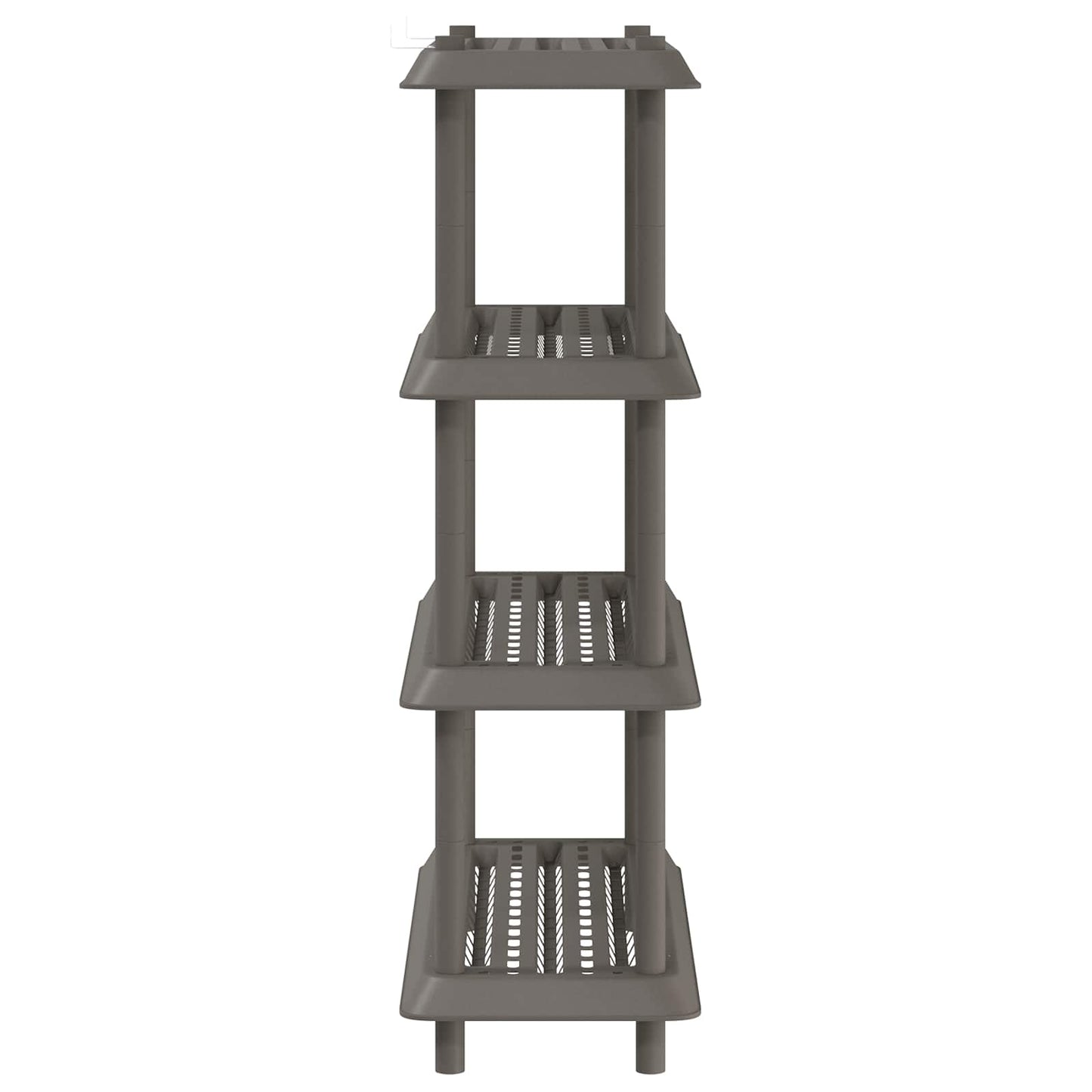 vidaXL Shelving Unit 4-Tier 100 x 40 x 136.5 cm PP Light Grey