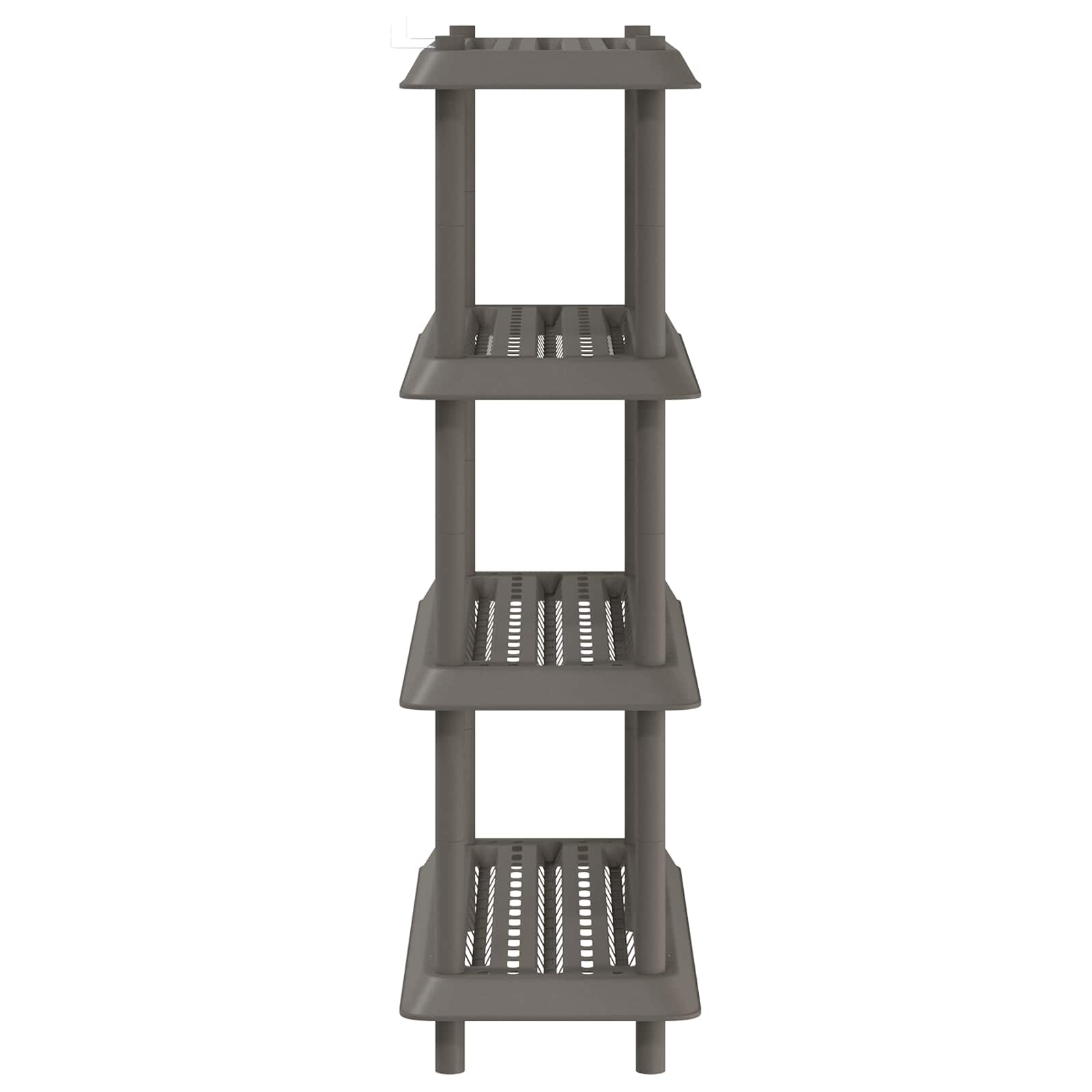 vidaXL Shelving Unit 4-Tier 100 x 40 x 136.5 cm PP Light Grey