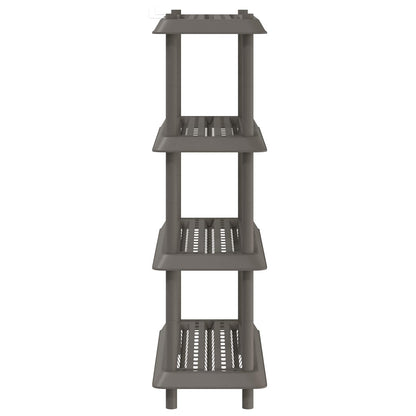 vidaXL Shelving Unit 4-Tier 100 x 40 x 136.5 cm PP Light Grey