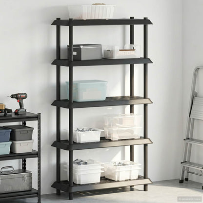 vidaXL Shelving Unit 5-Tier 100 x 40 x 177 cm PP Anthracite