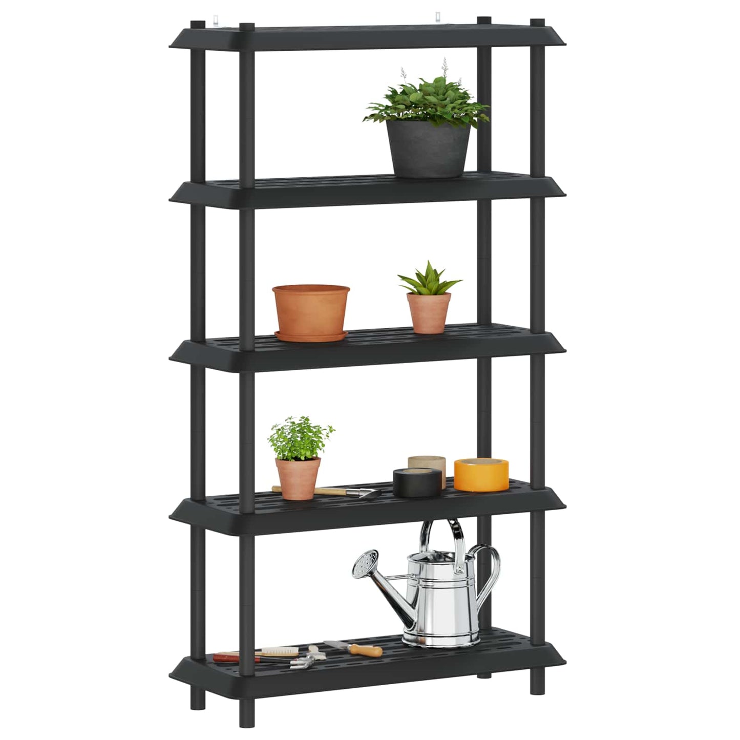 vidaXL Shelving Unit 5-Tier 100 x 40 x 177 cm PP Anthracite