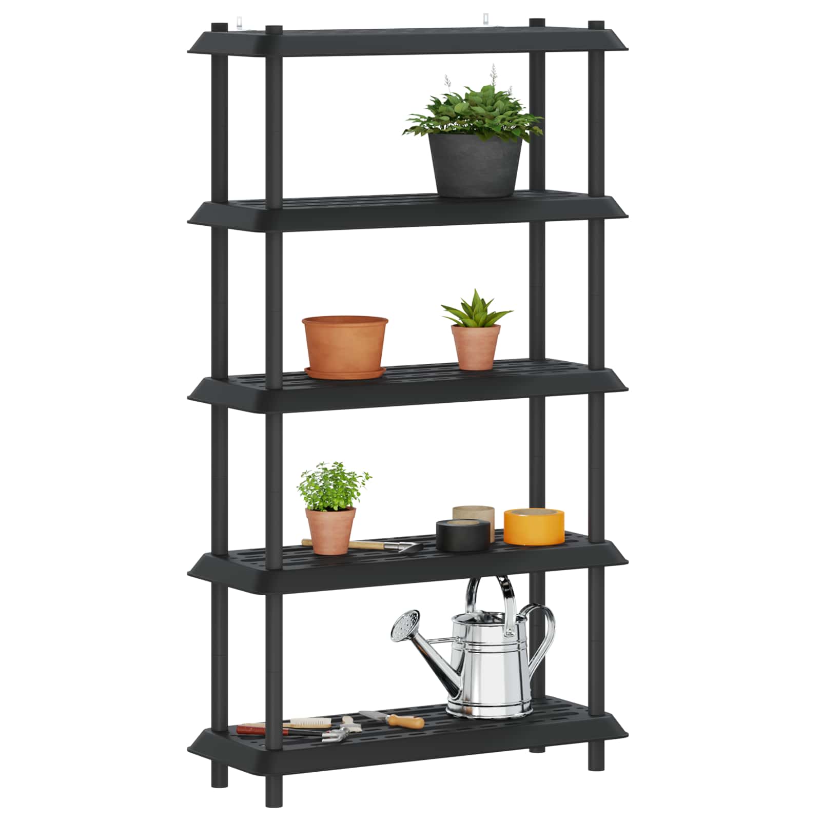 vidaXL Shelving Unit 5-Tier 100 x 40 x 177 cm PP Anthracite