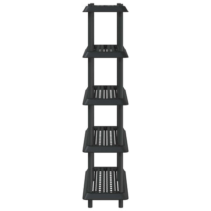 vidaXL Shelving Unit 5-Tier 100 x 40 x 177 cm PP Anthracite