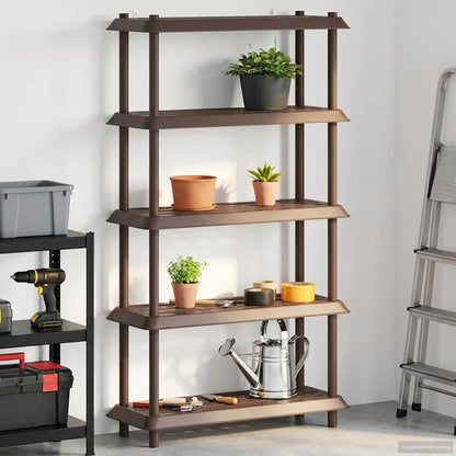 vidaXL Shelving Unit 5-Tier 100 x 40 x 177 cm PP Brown
