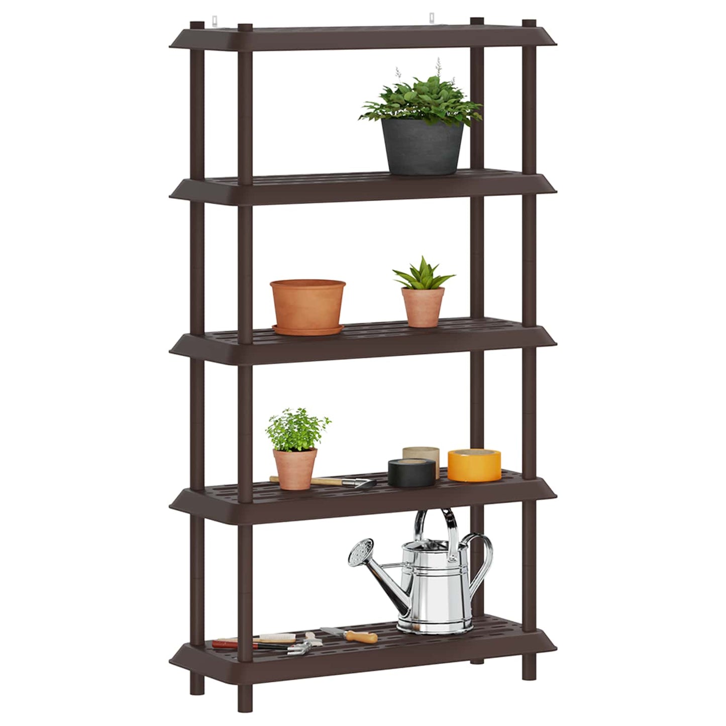 vidaXL Shelving Unit 5-Tier 100 x 40 x 177 cm PP Brown