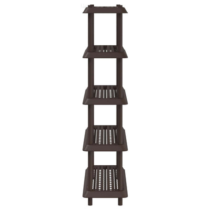 vidaXL Shelving Unit 5-Tier 100 x 40 x 177 cm PP Brown