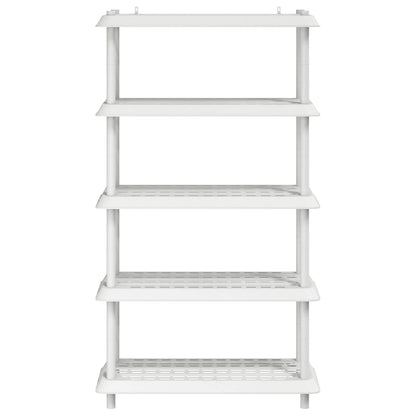 vidaXL Shelving Unit 5-Tier 100 x 40 x 177 cm PP White
