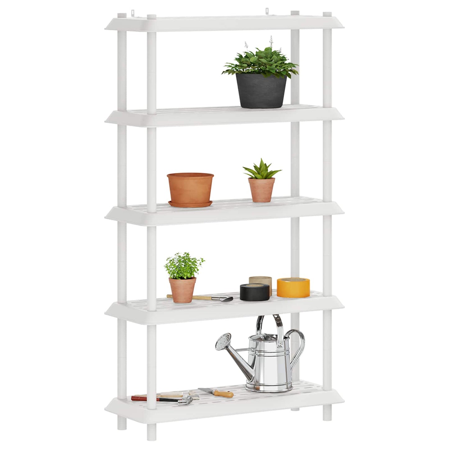 vidaXL Shelving Unit 5-Tier 100 x 40 x 177 cm PP White