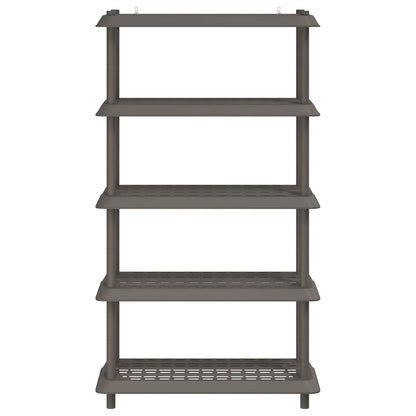 vidaXL Shelving Unit 5-Tier 100 x 40 x 177 cm PP Light Grey