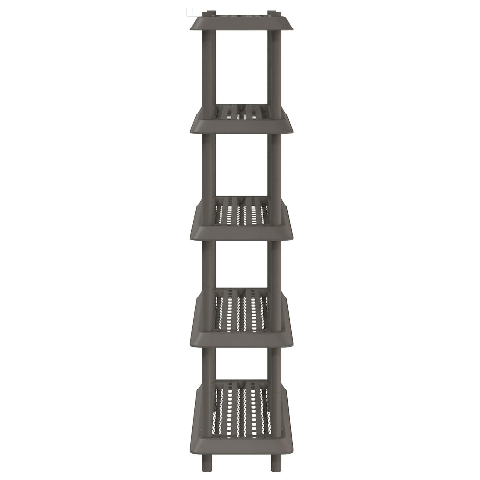 vidaXL Shelving Unit 5-Tier 100 x 40 x 177 cm PP Light Grey