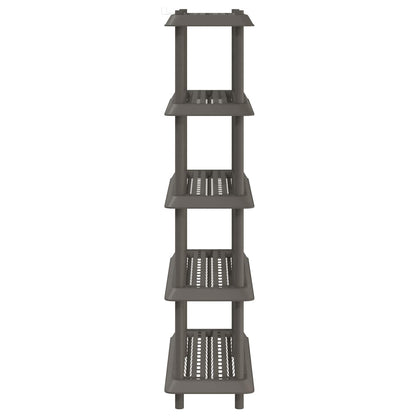 vidaXL Shelving Unit 5-Tier 100 x 40 x 177 cm PP Light Grey
