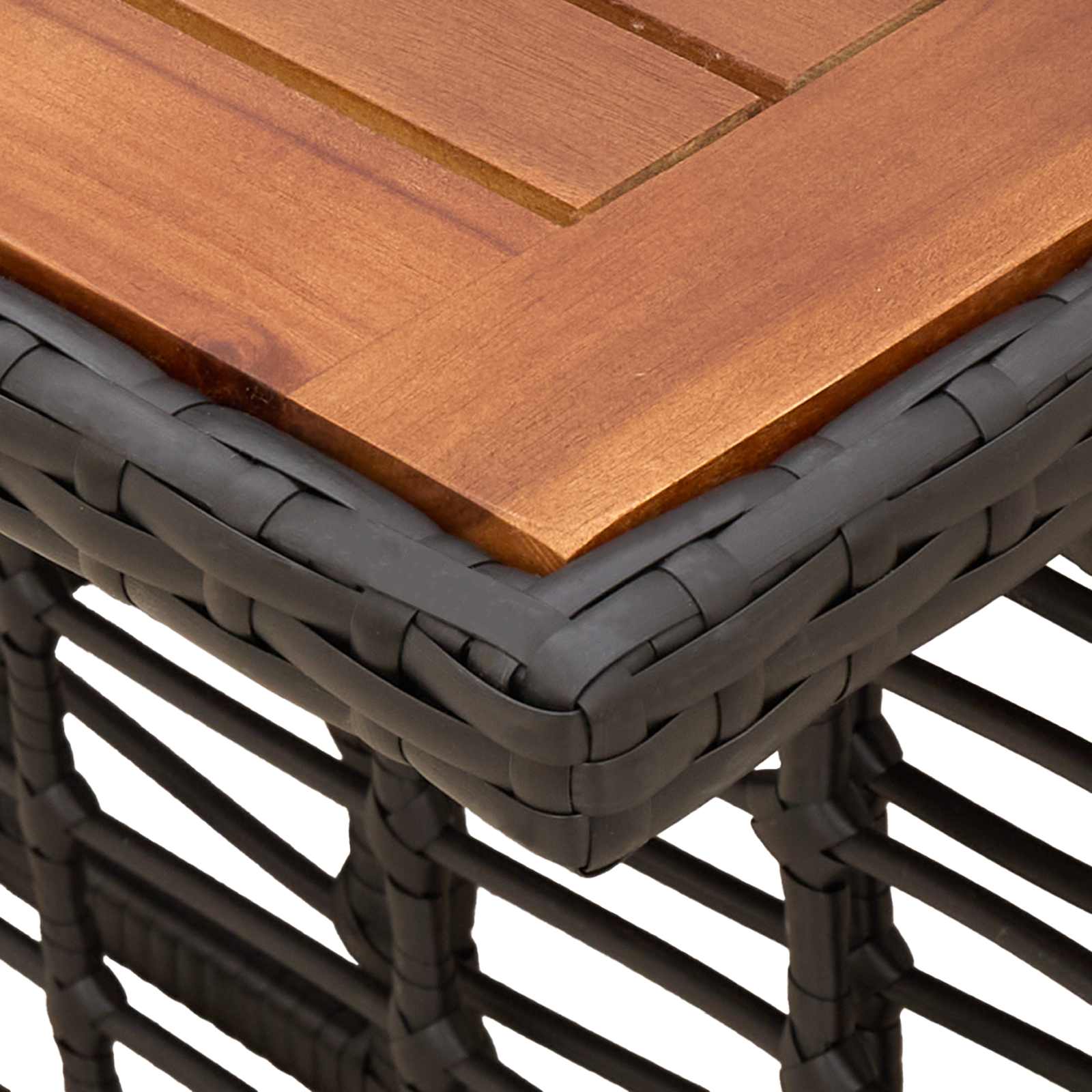 vidaXL Garden Lifting Up Table Black and Natural 100 x 55 x 37 cm