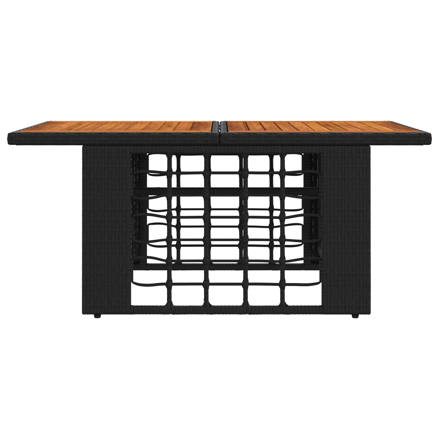 vidaXL Garden Lifting Up Table Black and Natural 100 x 55 x 37 cm